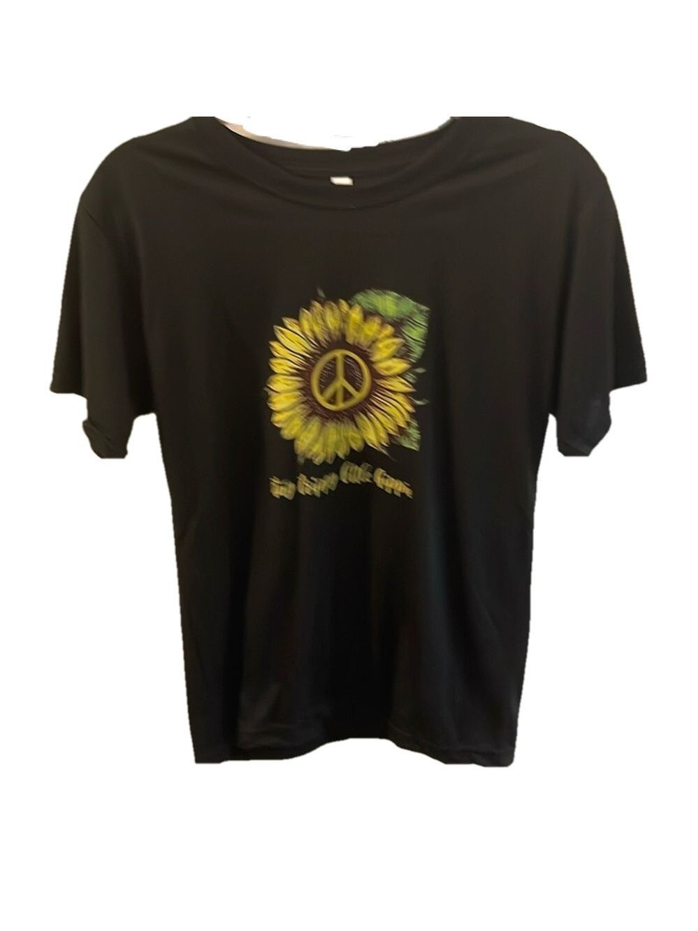 Black and sunflower t-shirt size medium